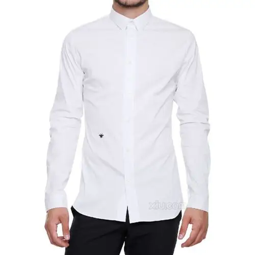 dior homme 迪奥·桀傲 男士刺绣衬衫 白色 40
