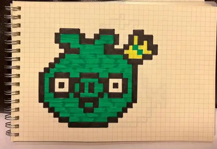 像素画临摹  #网格像素画  #格子画临摹  #临摹  #格子画  #手绘