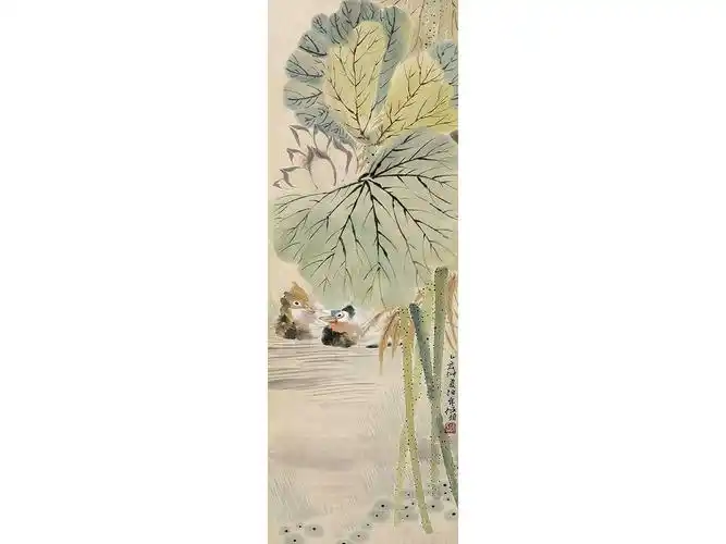 任伯年(1840-1896) 荷花鸳鸯