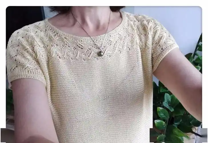 夏季棒针短袖衣的编织教程