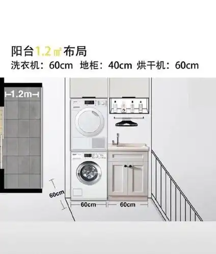 洗衣机放阳台,6种尺寸的阳台装修参考