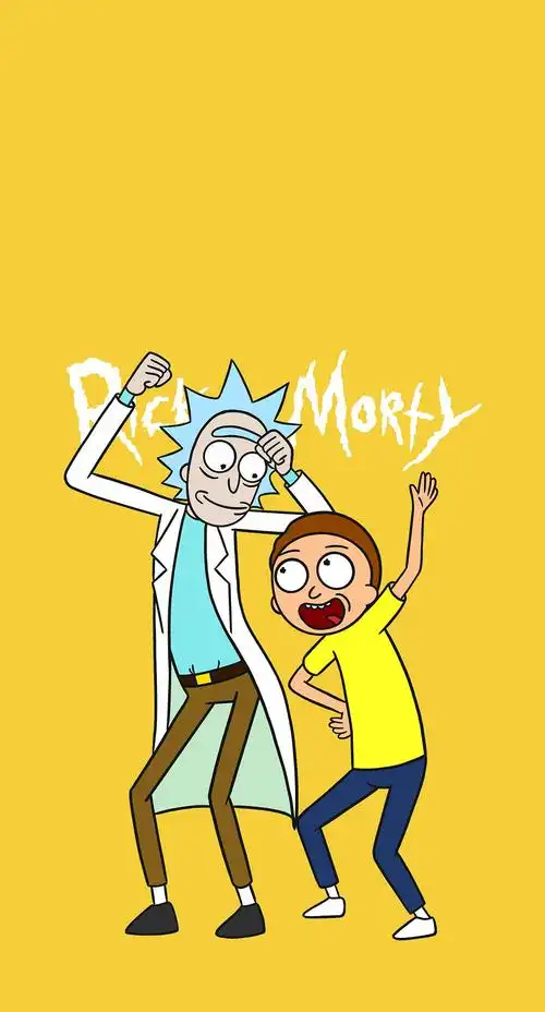 自己画的瑞克莫蒂手机壁纸自取哦