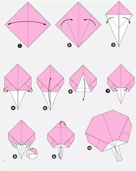 折纸大全简单又漂亮伞很简单的迷你小雨伞折纸