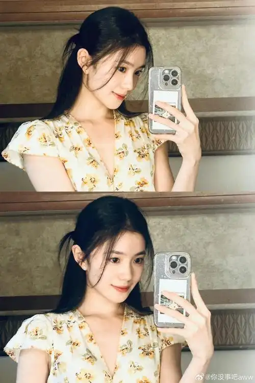 刘浩存超话#刘浩存小飞袖碎花裙#|#刘浩存#  期待演员刘浩存 期待电影