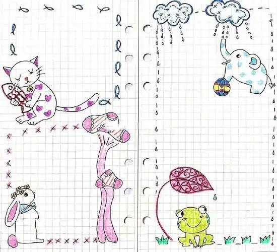 手账简笔画日记可爱小插图简笔画整理了一组简单小清新花边边框素材