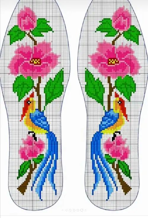十字绣61鞋垫图案