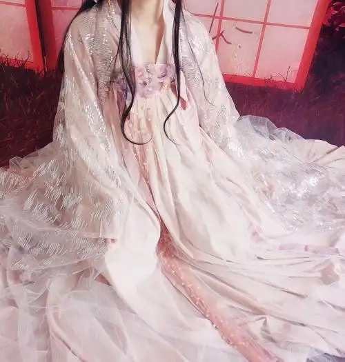 现货鲛人泪实拍传统汉服女日常花嫁款齐胸襦裙大袖衫 仙女服