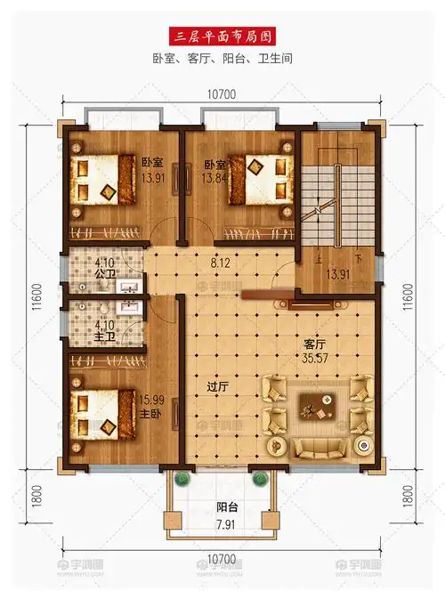 四层小开间框架结构别墅设计图-别墅设计图_房屋设计图_宇鸿别墅图纸