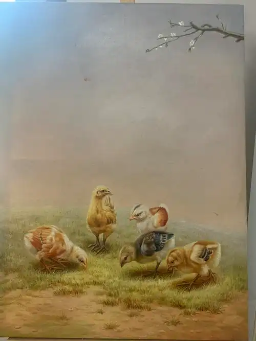 小鸡吃米|纯艺术|绘画|余洋工作室_原创作品-站酷zcool