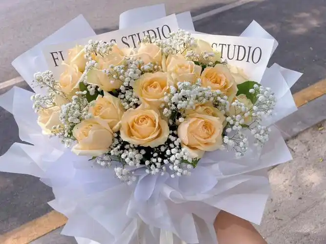 520香槟玫瑰花束
