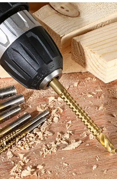 带锯子的钻头锯齿麻花钻锯钻合一家用钻铁多功能木工打孔拉槽3-8m