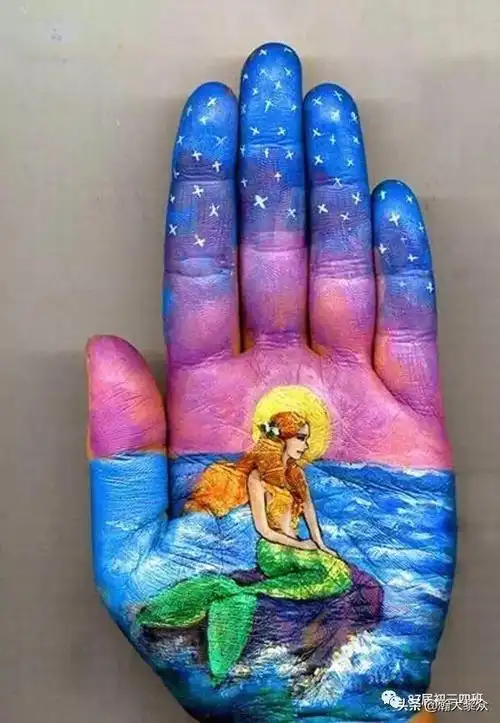 手上的彩绘艺术配文痛并快乐着痛苦是人生必须经历的过程