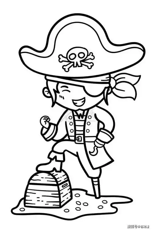 教你画卡通海盗的教程