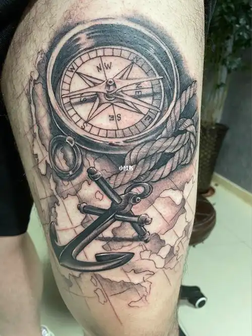 青岛纹身指南针纹身