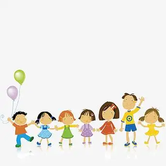 卡通漂浮气球aipng儿童玩耍踩气球游戏aipng手绘马戏团游乐场彩球矢量