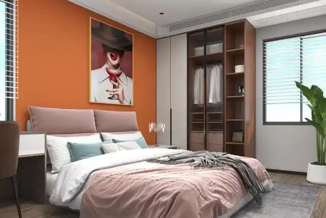 203㎡轻奢风格,橙色 高级灰的点缀,为空间带来时尚高级感