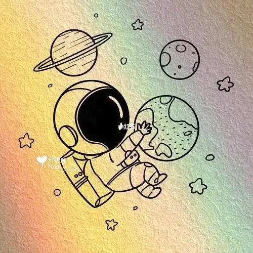 梦想宇航员简笔画