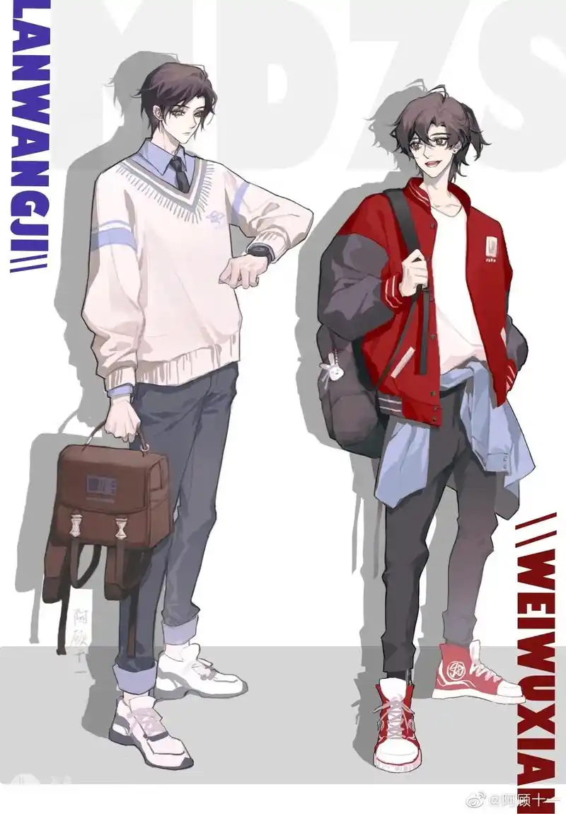 墨家三宝的现代装真好看!画师:阿顾十一#图片来自网络#我要流 - 抖音