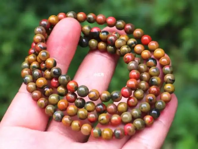 收藏级品相,非常漂亮的一条[郁金香r]优质南红黄皮包浆料,手工打磨