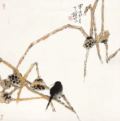 四川省万星2017秋季艺术品拍卖会中国书画专场秦天柱-莲蓬预展,四川