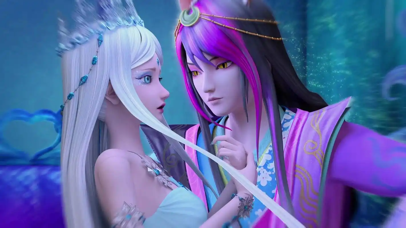 非常的喜欢冰公主啊,分享一组冰公主和颜爵的图