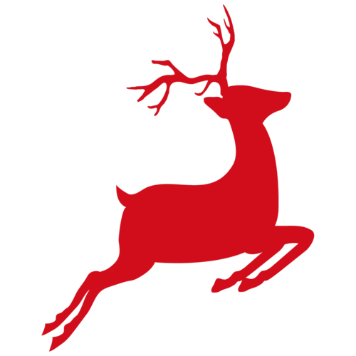 圣诞麋鹿剪影图片