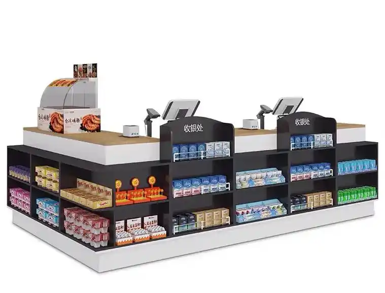 超市收银台母婴店便利店吧台宠物店零食店收银台组合#海口收银台 - 抖