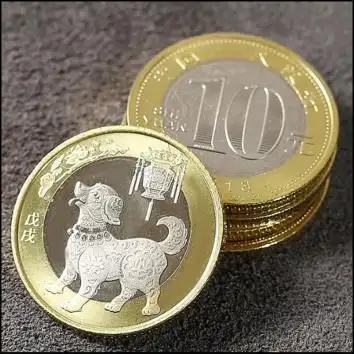 2018狗年生肖贺岁纪念币 单枚