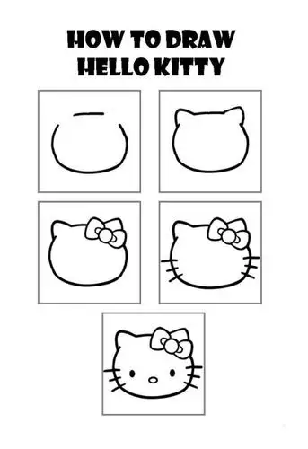 五步教你画凯蒂猫简笔画步骤