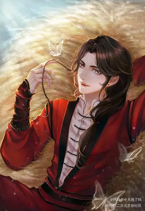 三郎_墨香铜臭天官赐福花怜谢怜花城古风绘画作品