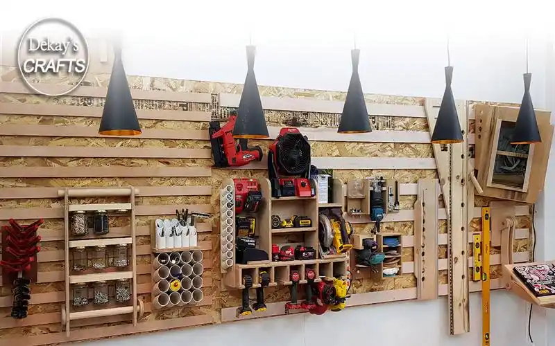 全手工制作墙上置物架,储物功能超强大 | 木工