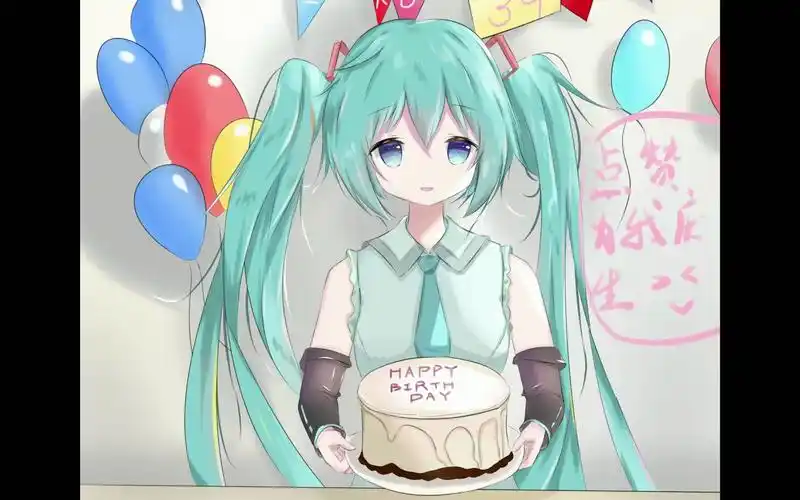 【初音未来】生日贺图绘画过程
