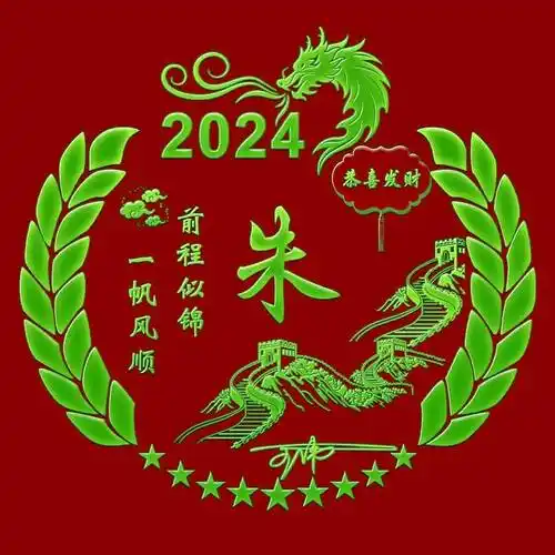 微信头像,姓氏头像,2024前程似锦励志个性签名头像,请查收