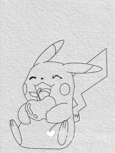 比卡丘简笔画教程步骤已附色92简笔画教程文化可爱的皮卡丘简笔画步骤
