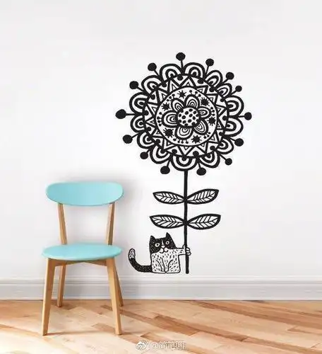 简笔画墙上的画