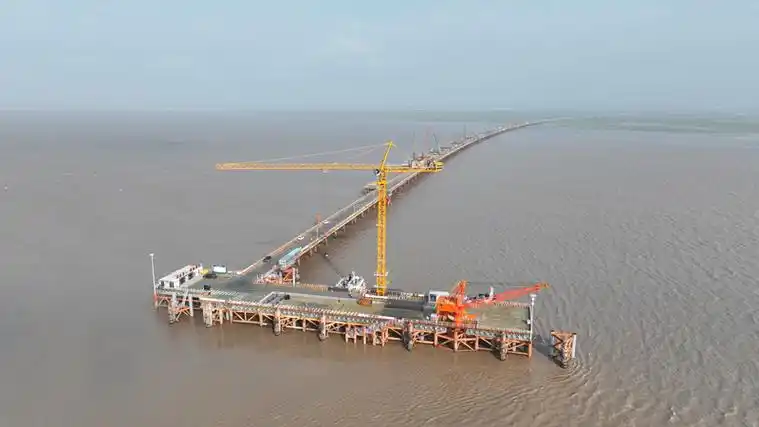 通苏嘉甬高铁杭州湾跨海铁路大桥有新进展