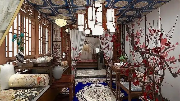 宫廷戏场景布置设计翊坤宫|空间|商业空间设计|蜂蜜柠檬冰茶 - 原创