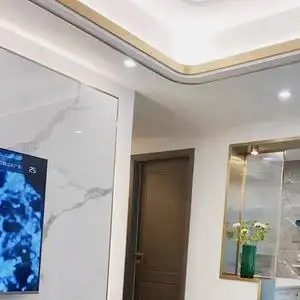 不锈钢弧型线条天花吊顶装饰条口弧形 香槟金圆弧u形钛金条角花定