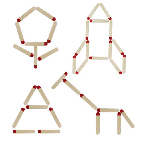 火柴棒拼图玩具幼儿园区域区角中大班益yi智区diy手工制作玩教具材料