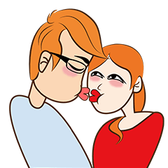 王大贱让我给他和他的小媳妇画个表情包,好啊!你就秀恩爱吧!