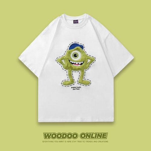 行走青蛙 woodoo 设计师品牌 日系简约设计创意卡通图案 男女t恤