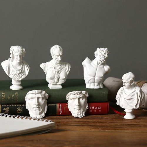 美术写生素描道具迷你树脂小头像雕塑素描小人头防石膏像摆件