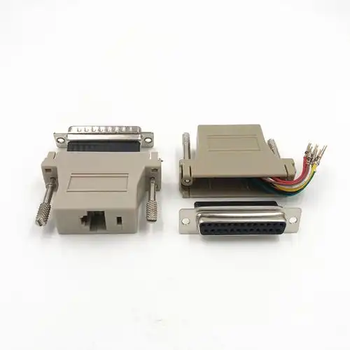 rs232转rj45转换头串口转网口db9针转rj45db25针转网口自插式rs2329针
