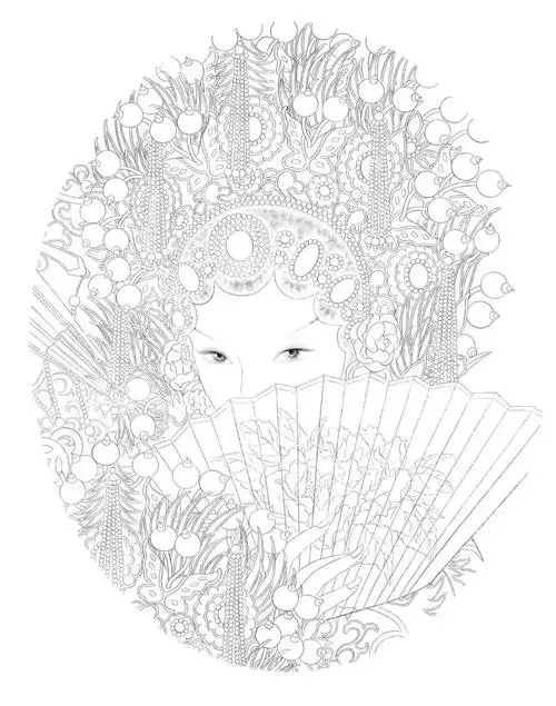 戏剧人物白描素材