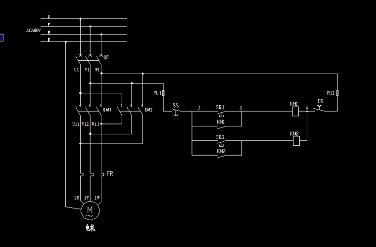 电动机启动线路图