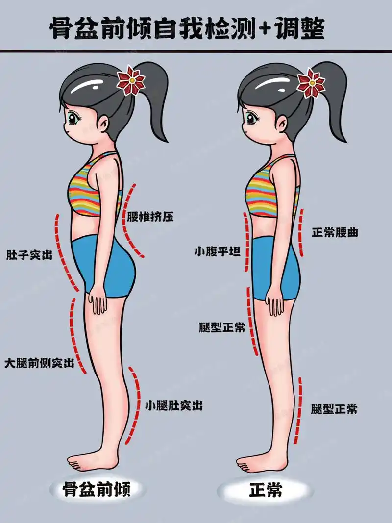 体态|骨盆前倾自我检测 改善动作 看到一句话"无评估不训练,无纠正不