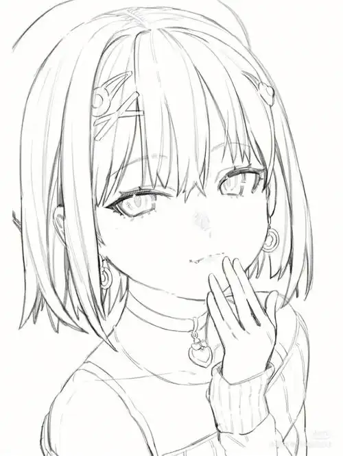 板绘  #线稿上色  大神的线稿  浅涂一下