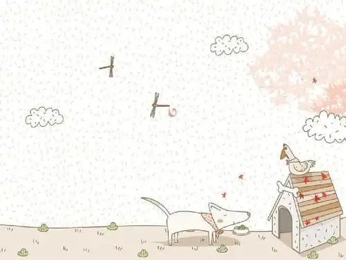 狗狗,淡淡的幻灯片背景.可爱