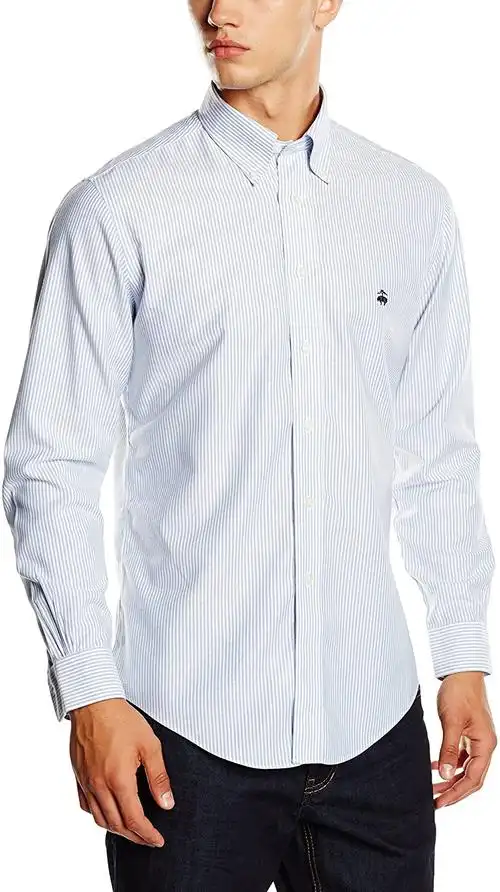 brooks brothers 男士运动免烫牛津修身衬衫