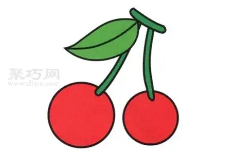 怎么画樱桃最简单樱桃简笔画步骤